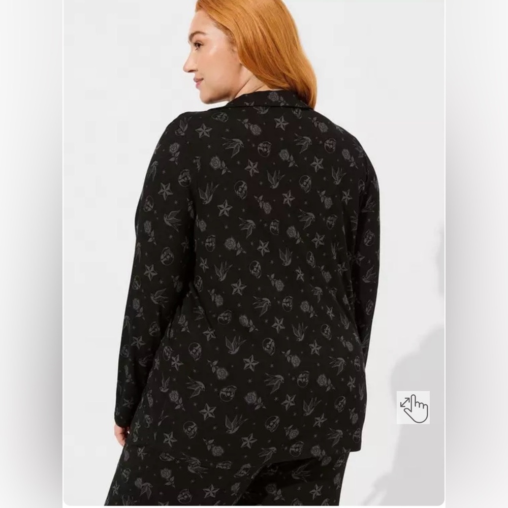 🆕 Torrid Super Soft Button Through Long Sleeve Sleep Shirt size 2 - Picture 4 of 10